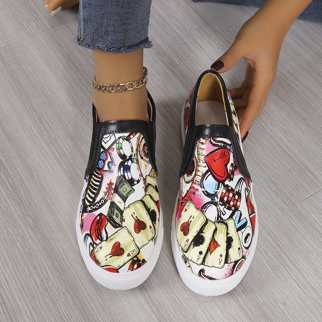 Dame Slip-On Sneakers med kreativt grafikdesign Stilla