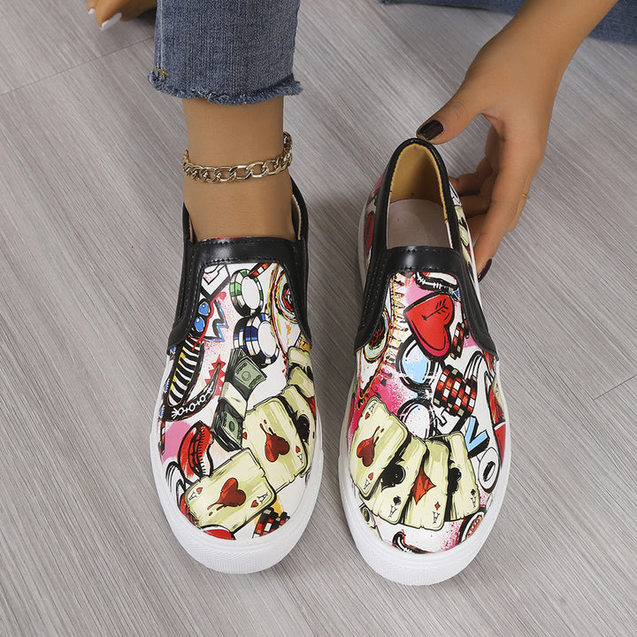 Dame Slip-On Sneakers med kreativt grafikdesign Stilla