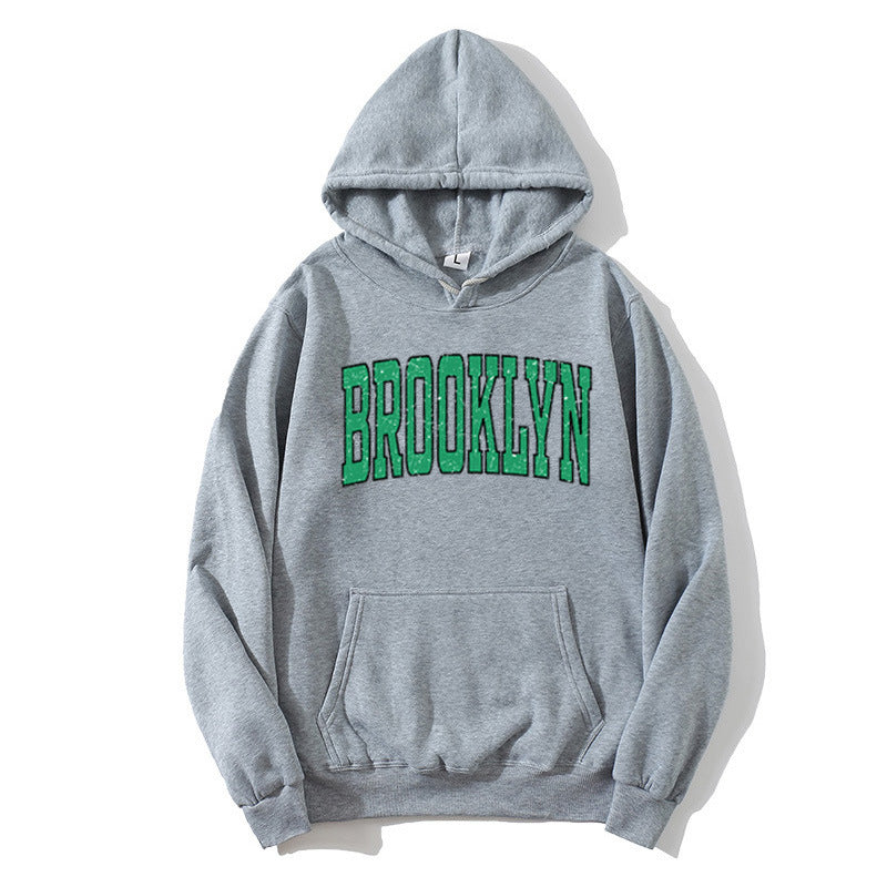 Kvinders hoodie med afslappet Brooklyn print Skovae