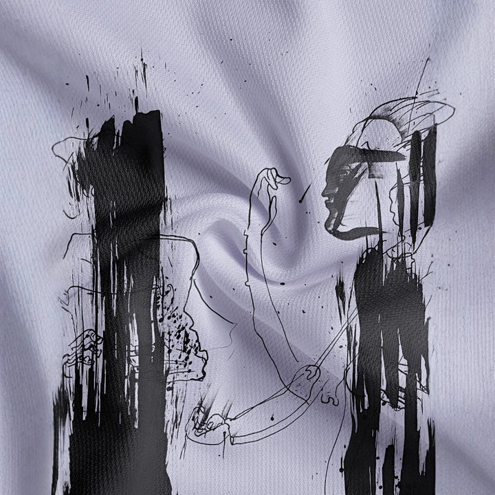 Herrer Poloshirt med kreativt grafisk design og åndbare egenskaber Stilla
