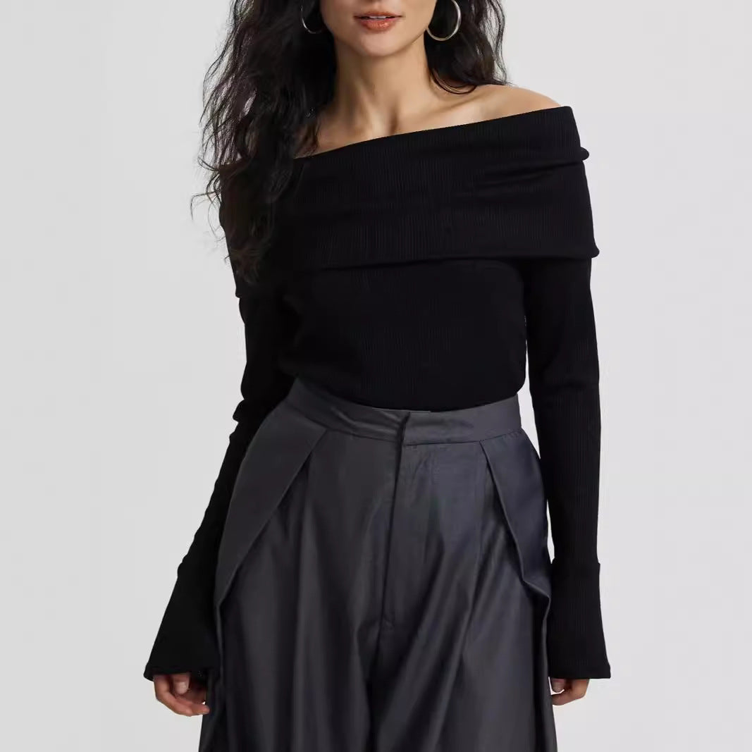 Dame Off-Shoulder Langærmet shirt med løs pasform Stilla