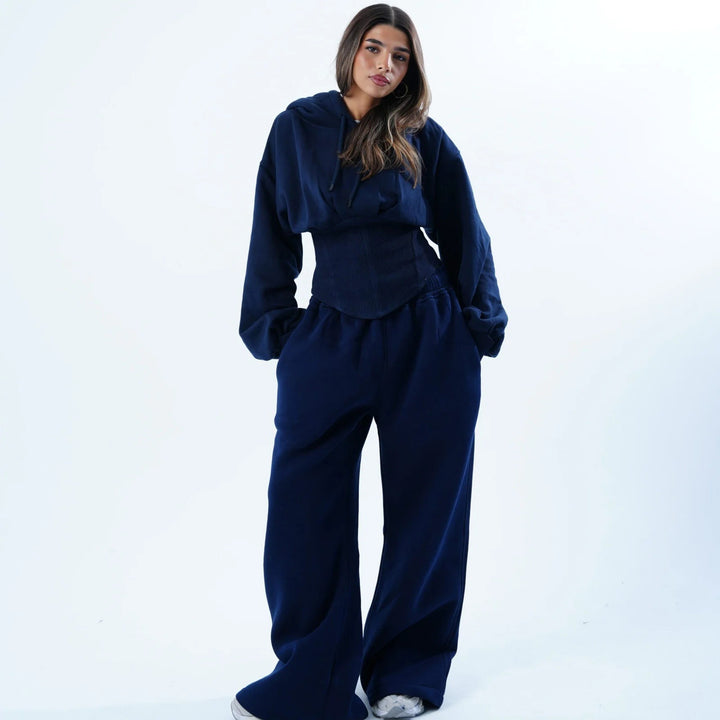 Kvinders casual oversized hoodie med flatterende pasform og bred talje Skovae