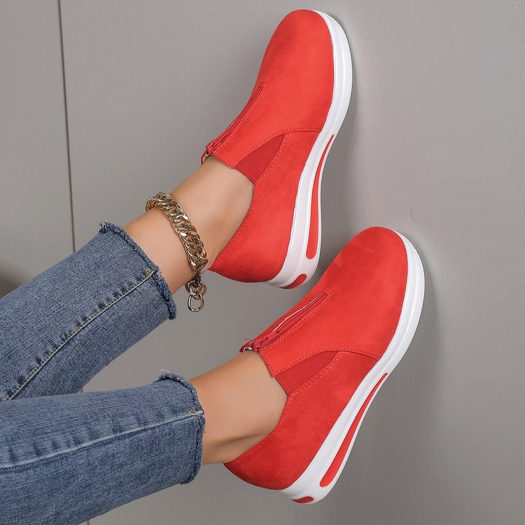 Dame Slip-On Sneakers med elegant lynlås Stilla