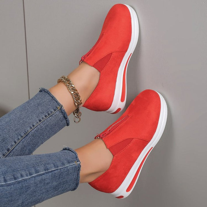Dame Slip-On Sneakers med elegant lynlås Stilla