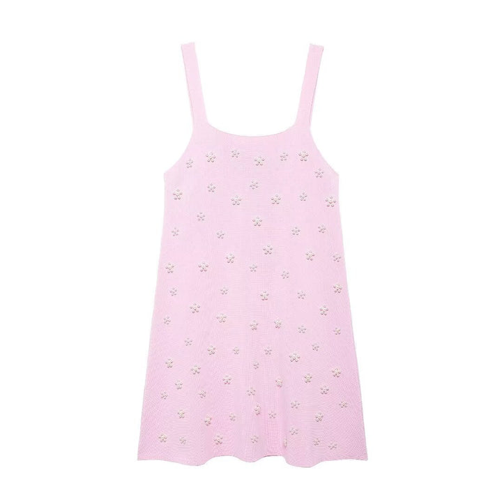 Femme Floral Broderet Slip Kjole Stilla