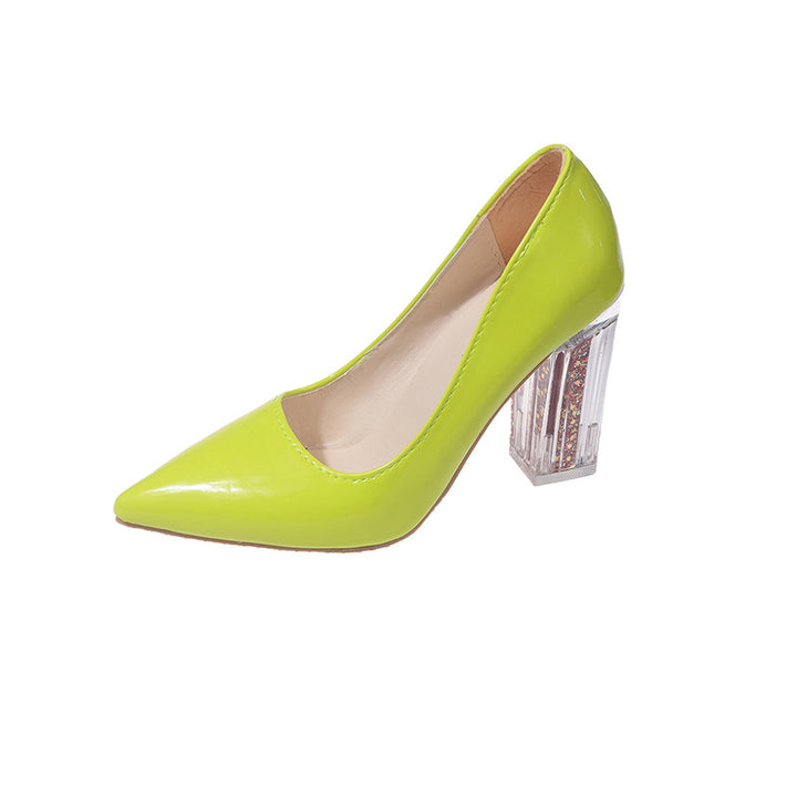 Dame Elegante High Heel Pumps med gennemsigtig blokhæl Stilla