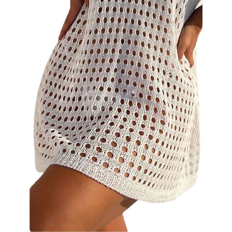 Dame transparent netkjole med cut-out-detaljer Skovae