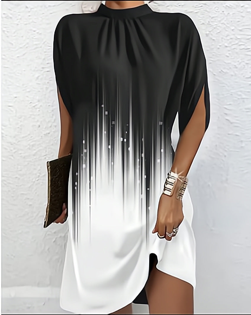 Dame Abstrakt Tryk Kaftan Kjole Stilla