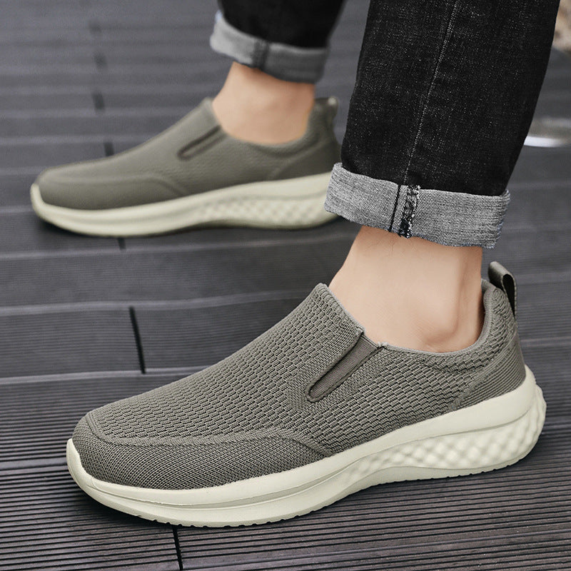 Unisex nan nahtløs slip-on sneakers med viskoelastisk indlægssål, fleksibel dæmpningssåle og åndbart strikoverdel Skovae