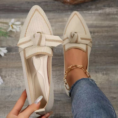 Dame Slip-On Mokasiner med elegant knude-detalje Stilla