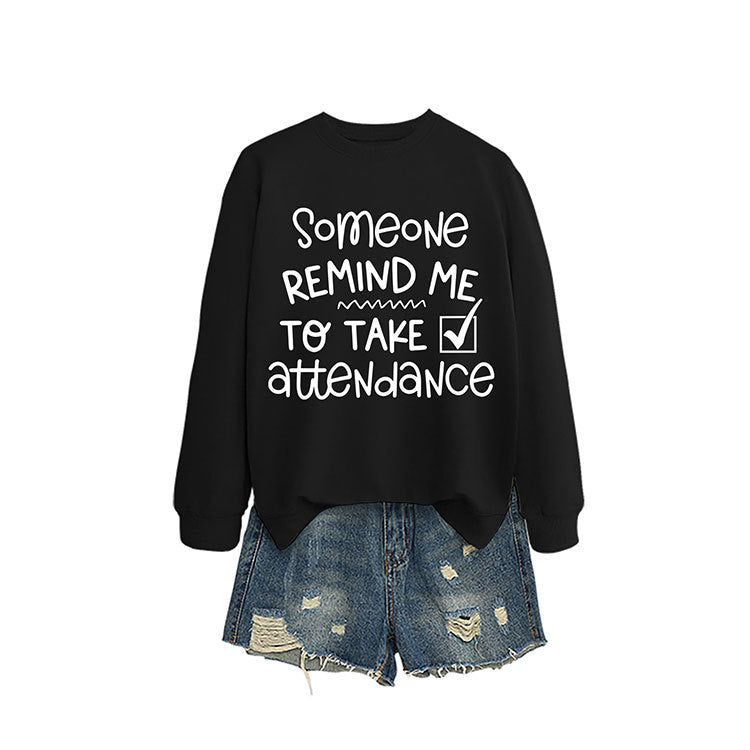 Dame sweatshirt med sjovt motiv og inspirerende tekst Skovae