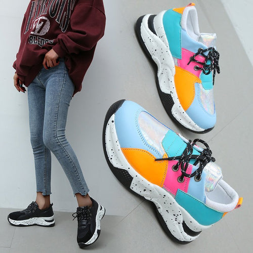 Dame Komfortable og stilfulde sneakers i dyremønster-design Stilla