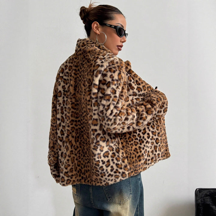 Kvinders elegante leopardprint blazerjakke Stilla
