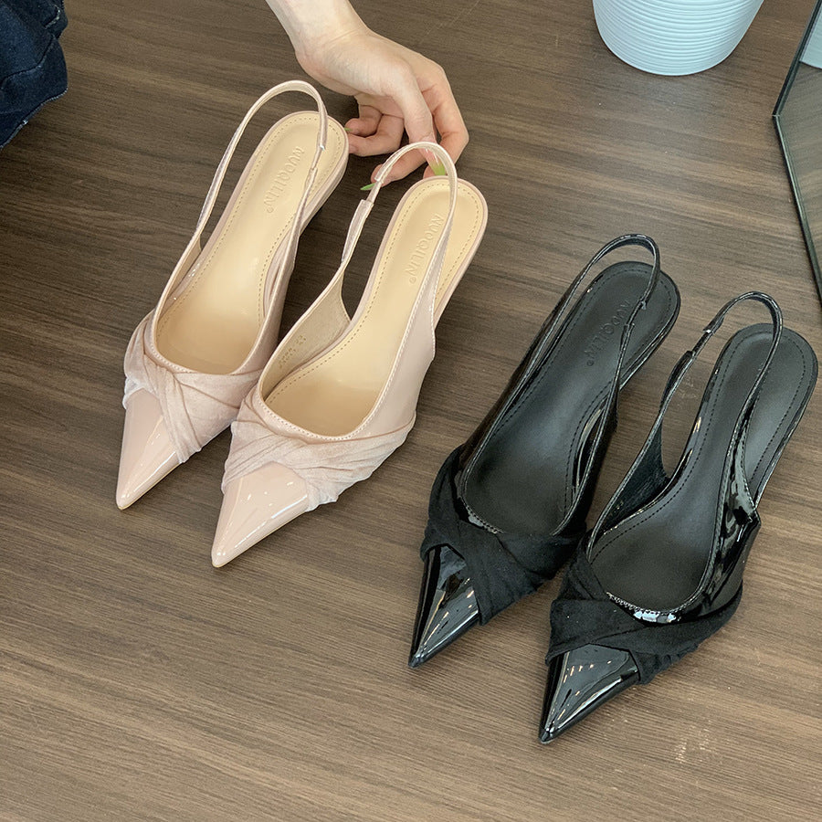 Dame spidseslippers med elegant knude-detalje Stilla