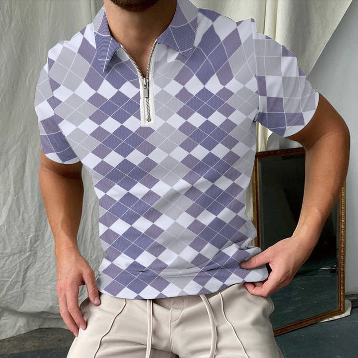 Stilfuldtternet Kortærmet Polo-Shirt til Herrer Stilla