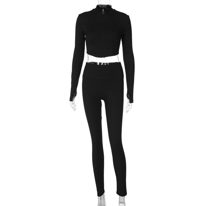 Dame Sporty Crop-Top med kropsnær jumpsuit Stilla