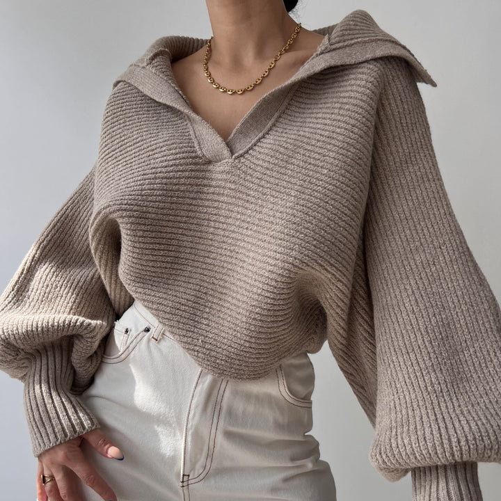 Damer hyggelig strikket sweater i en afslappet oversized pasform Stilla