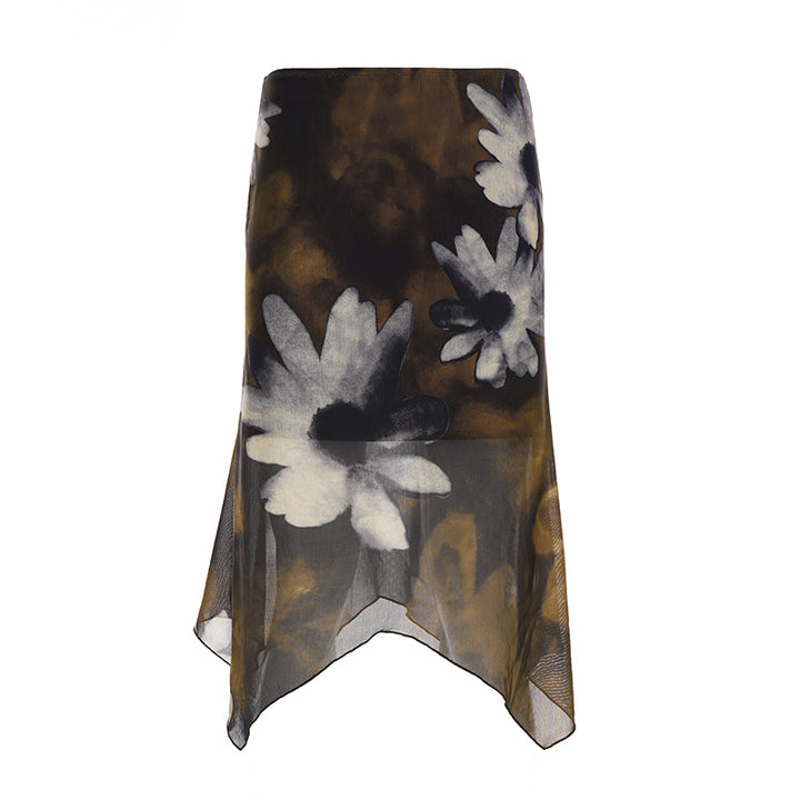 Dame lette sommershorts med blomstermønster og bred pasform Skovae