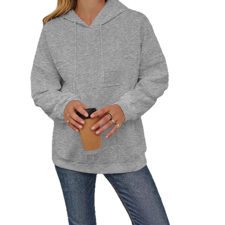 Kvindernes Oversized Hoodie med Tekstur Design Stilla