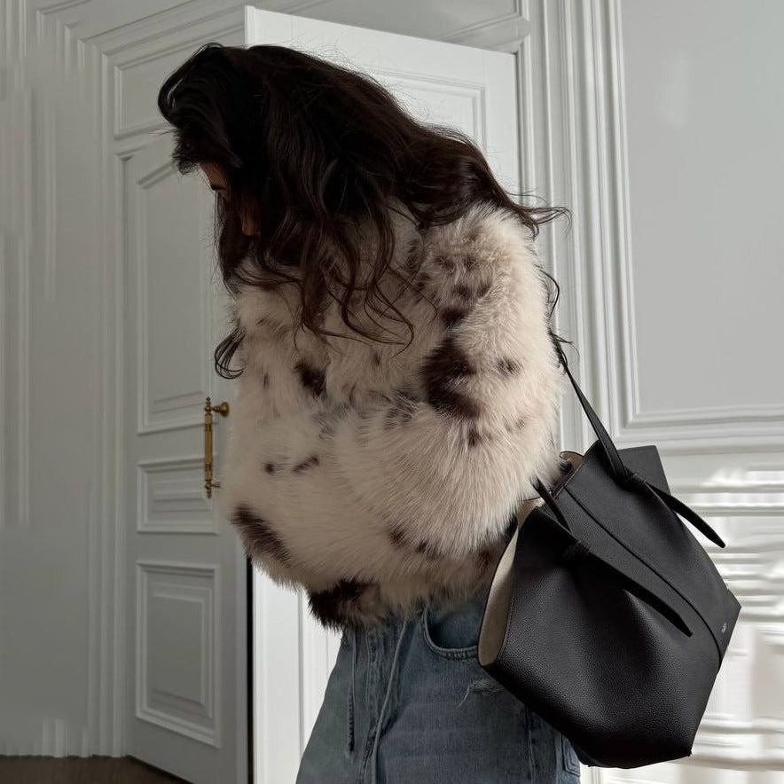 Dame Oversized Faux Fur Jakke Stilla