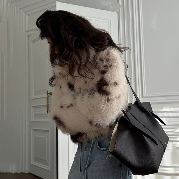 Dame Oversized Faux Fur Jakke Stilla