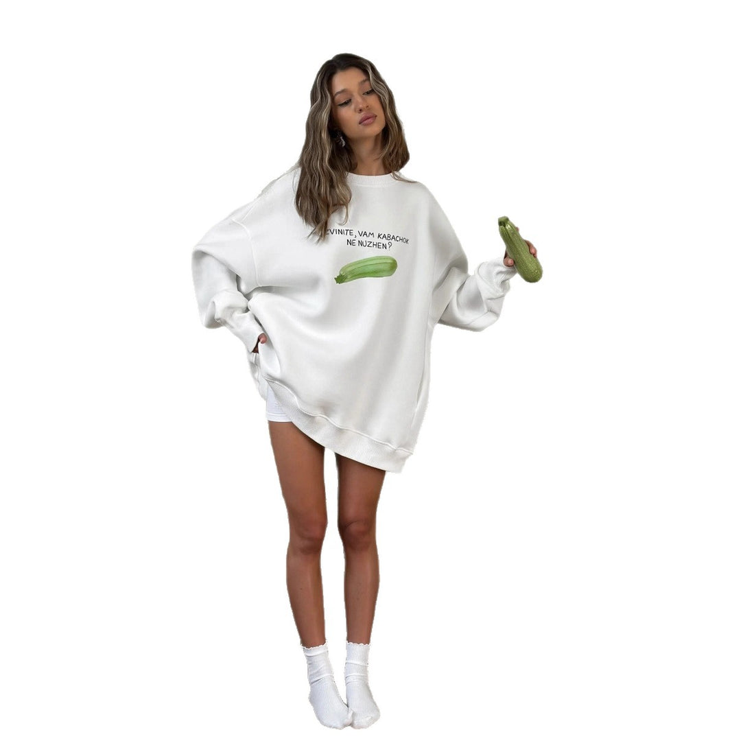 Kvinders afslappede sweatshirt med originalt print Stilla