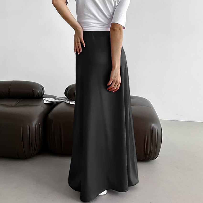 Dame lang, elegant nederdel med høj talje Stilla
