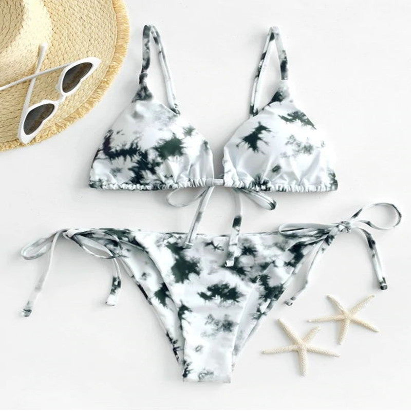 Femme Tie-Dye Trekant Bikini Sæt Stilla