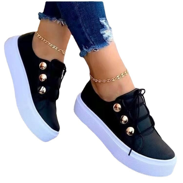 Dame Sneakers med moderne metal accenter og komfortabel sål Stilla