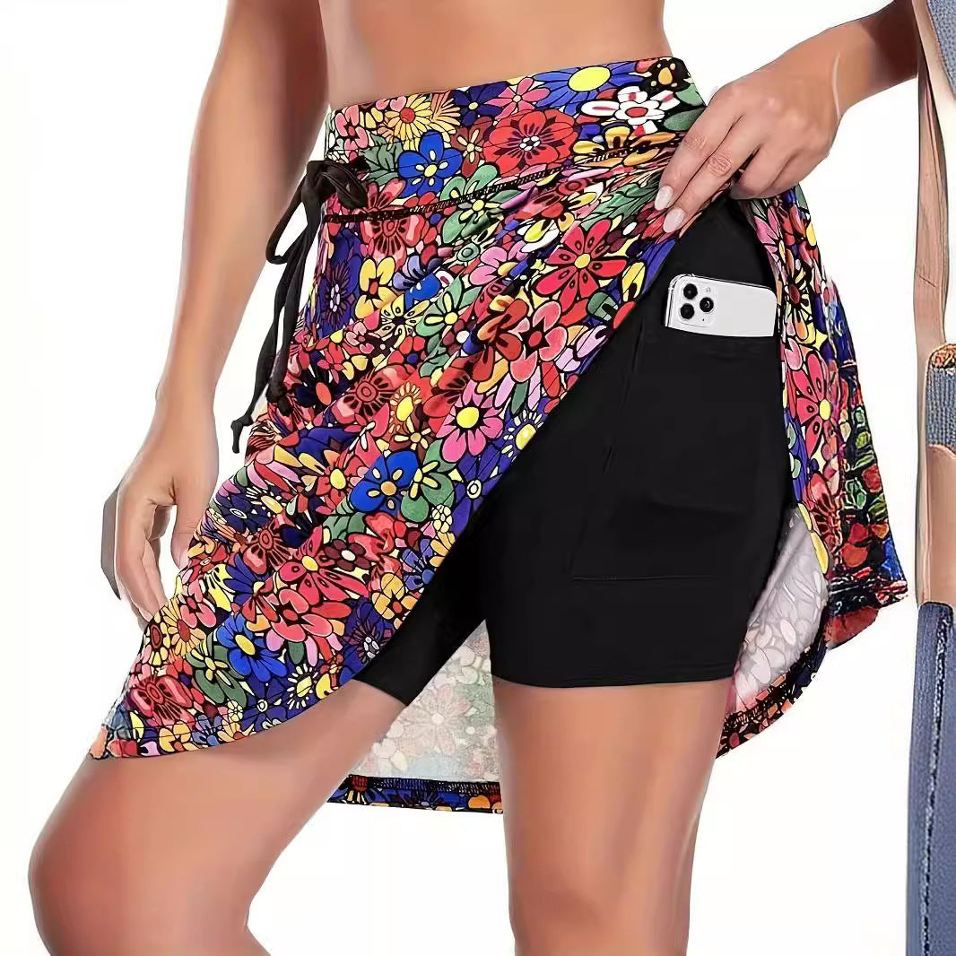 Dame sports tights med integrerede kompressionsshorts Stilla