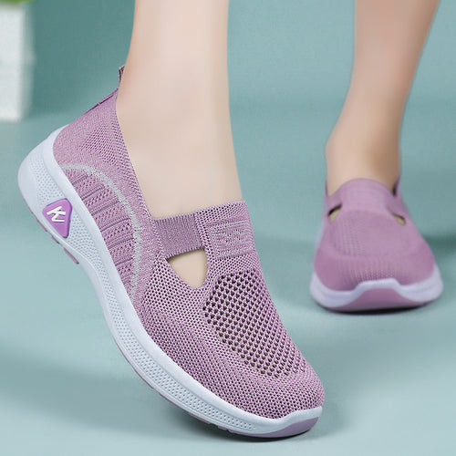 Dame Lettere og åndbare Sneakers med elastisk Slip-On Design Stilla