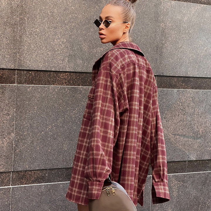 Dame Overshirt i ternet design med casual snit Stilla