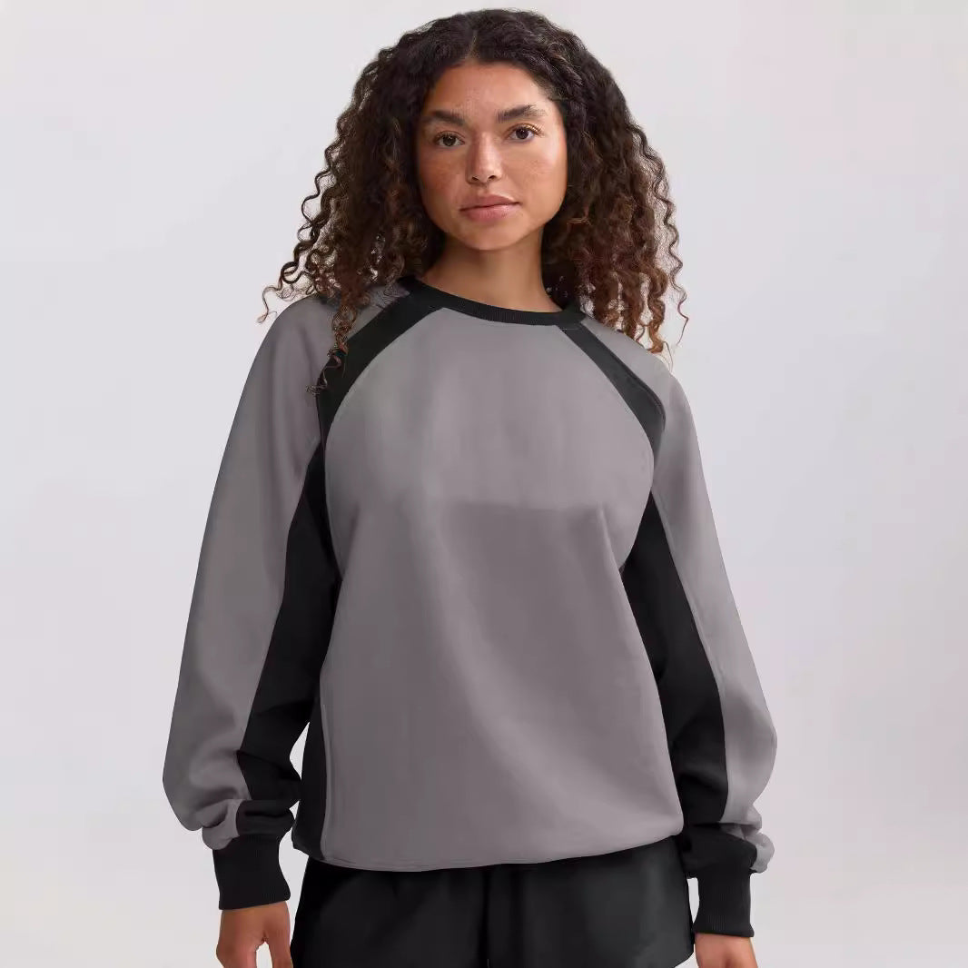 Dame sporty sweatshirt med kontrasterende raglanærmer og afslappet pasform Stilla