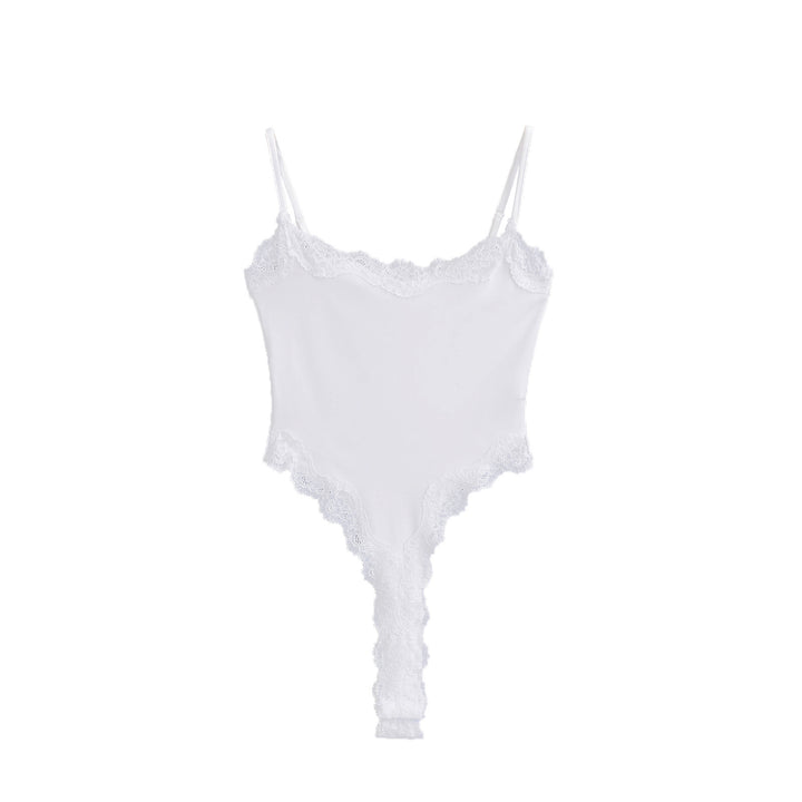 Dame Spids Bodysuit med fine Ruffle detaljer og justerbare stropper Stilla