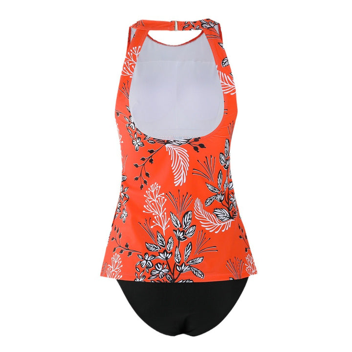 Dame Sport Tankini med blomsterdesign og høj skæring Stilla