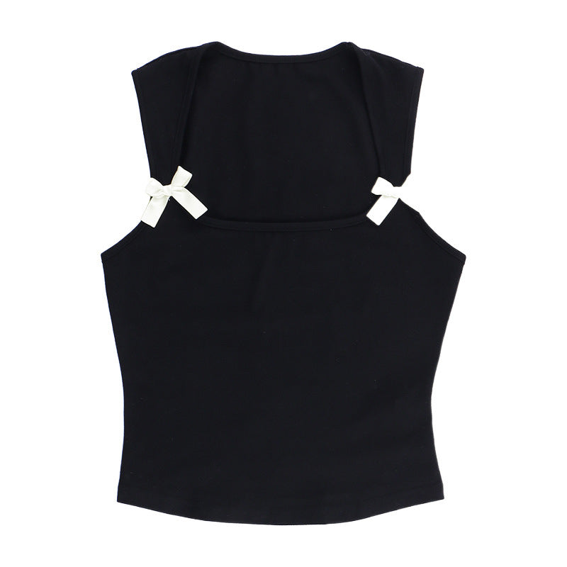 Femme Sløjfe-Detail Ærmeløs Top Stilla