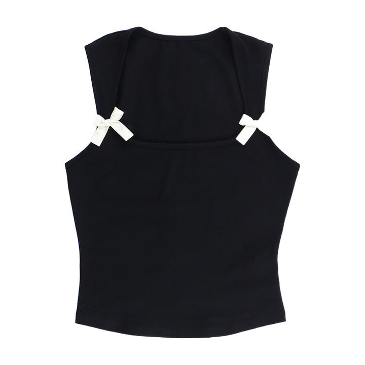 Femme Sløjfe-Detail Ærmeløs Top Stilla