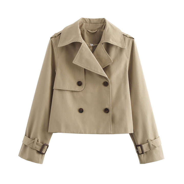 Dame moderne cropped trenchjakke Stilla