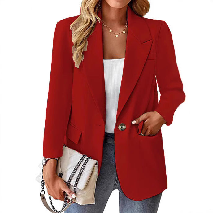 Dame elegant blazer med moderne snit og lommer Stilla