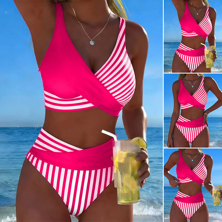 Dame Sporty To-delt Badedragt med Asymmetrisk Design Skovae