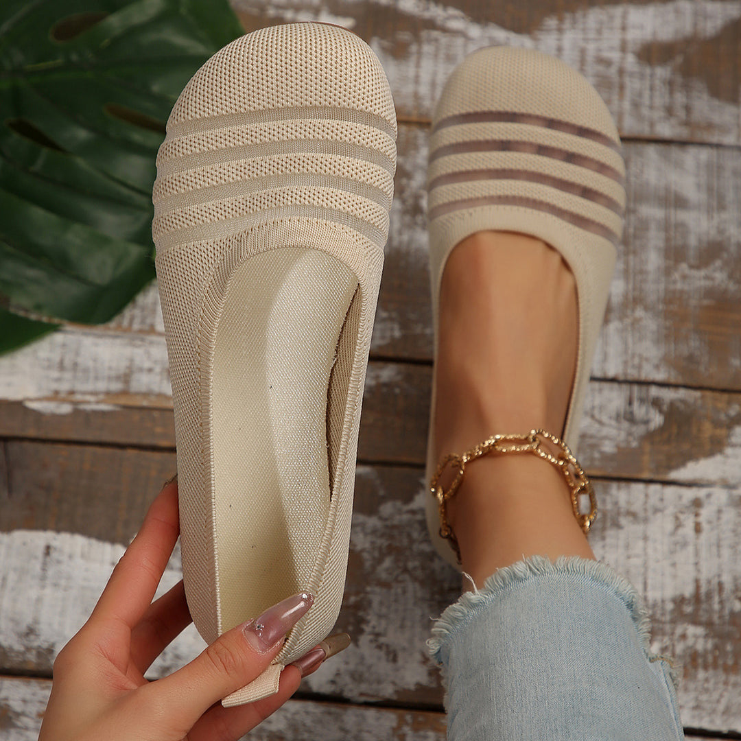 Dame Slip-On Ballerinas med elastisk overmateriale og komfortabelt fodseng Stilla
