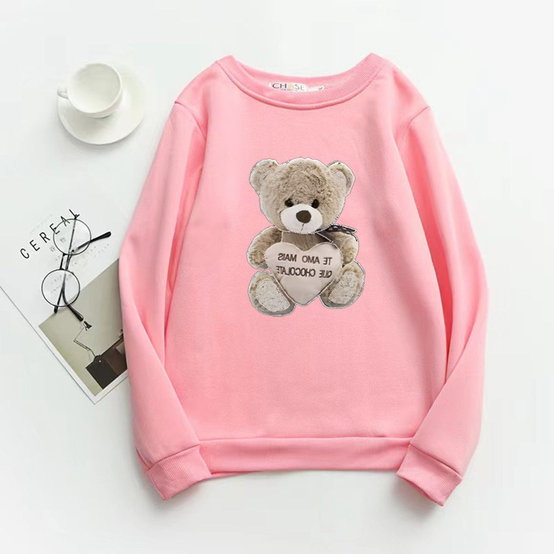 Kvinders sweatshirt med broderet bjørnemotiv Skovae