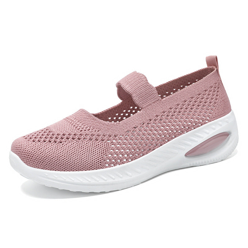 Dame Lettere og åndbare komfort-sneakers med elastisk rem Stilla