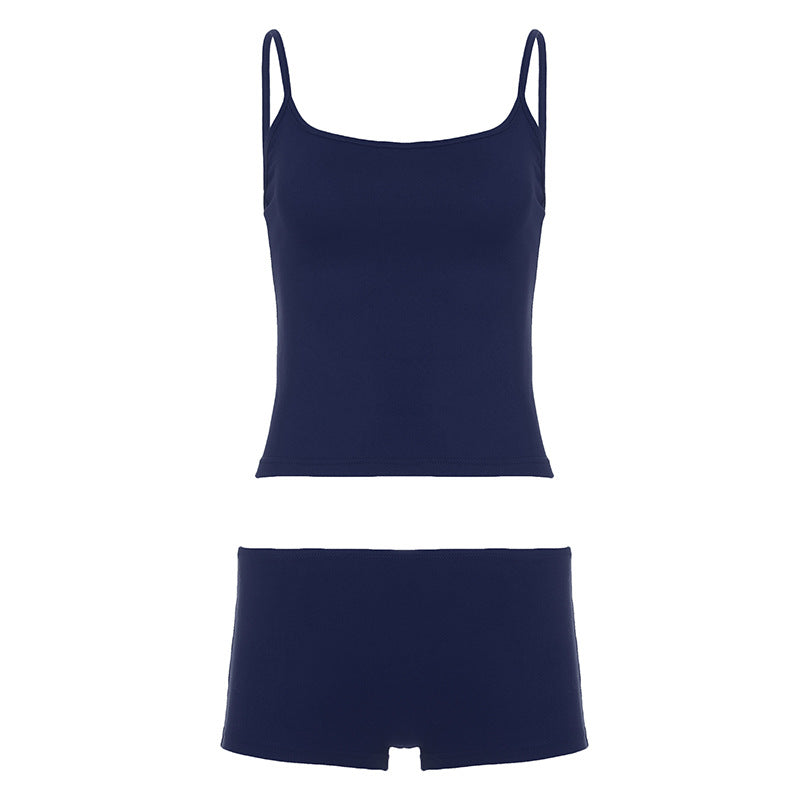 Damen bequemes Tanktop und Shorts-Set Skovae