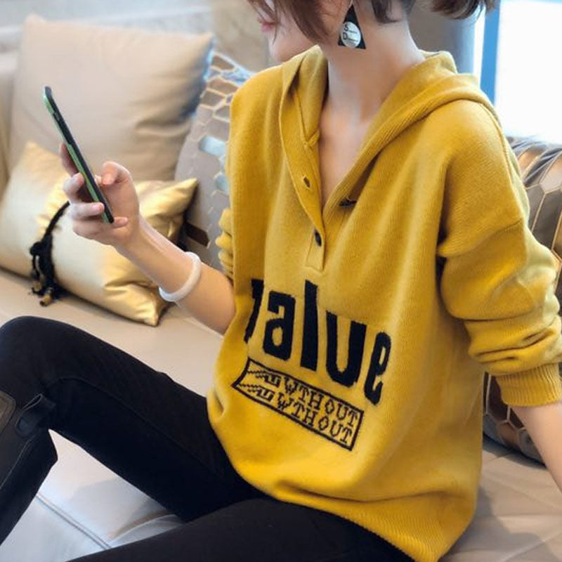 Femme Cozy Hoodie Sweatshirt med unikt knapdetalje Stilla