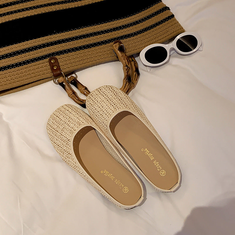 Dame Ballerinas lavet af vævet materiale med flad sål og elastisk kant Stilla