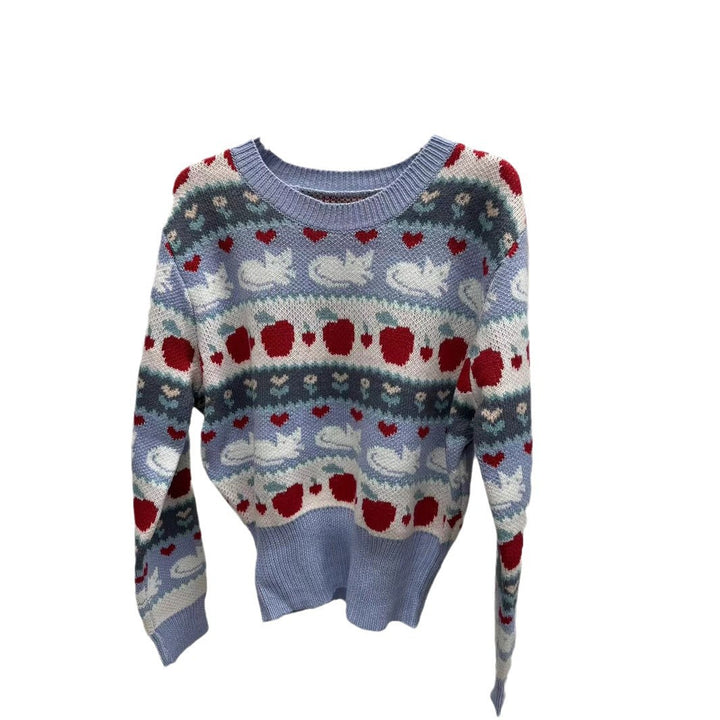 Dame sweatshirt med kreativ mønstermix og høj komfort Stilla