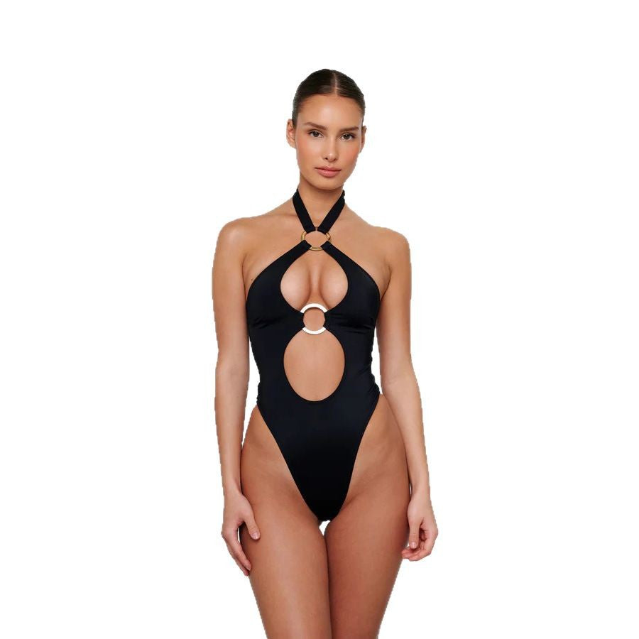 Kvinder High-Cut Ring-Detail Monokini Stilla