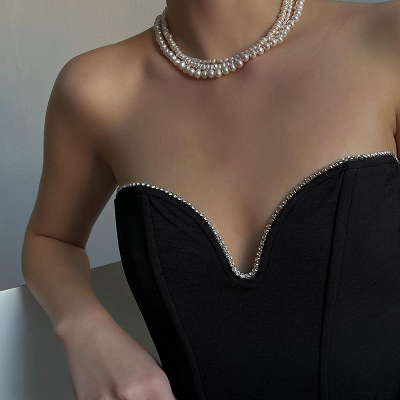 Dame Bustier-top med hjerteformet udskæring og fine pyntedetaljer Stilla