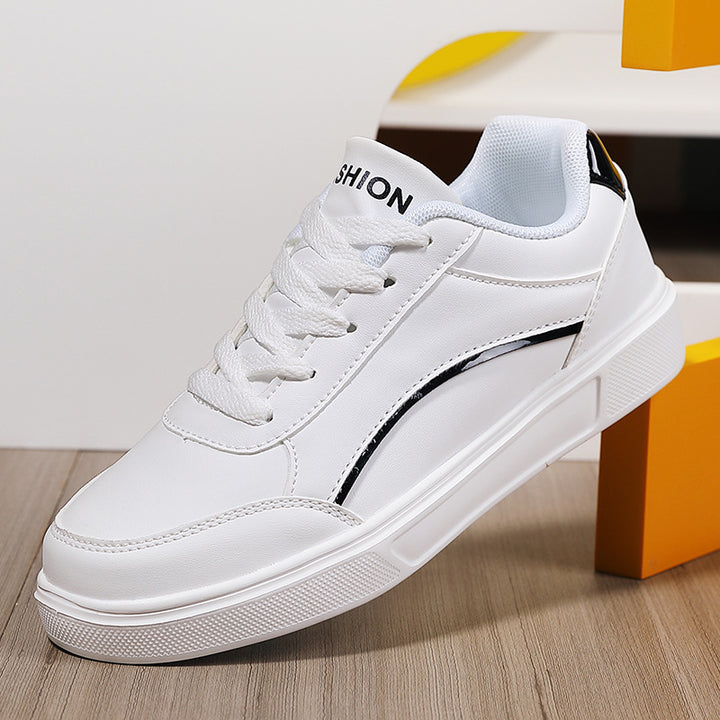 Unisex nan urbaner lavere city-sneaker med vegansk kunstlæder, diskret metallic dekorkant og støddæmpende EVA-sål Skovae